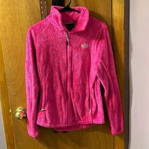 Pink fleece jacket North face